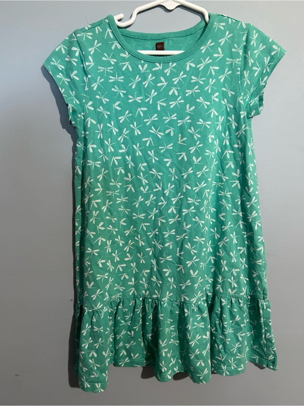 💐 10 for $50 Tea Collection Mint Green Dragonfly Ruffle-Hem Dress